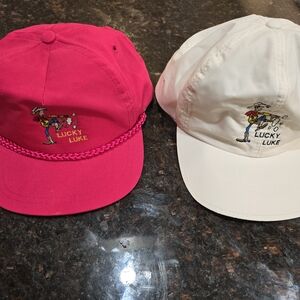 Lucky Luke Pink and White Caps